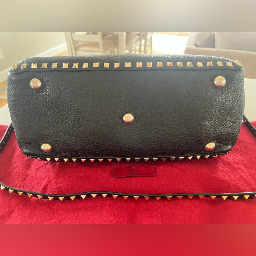 Valentino Garavani - Black Rockstud Tote  Bag / Shoulder Bag / Crossbody Bag - Picture 8 of 16
